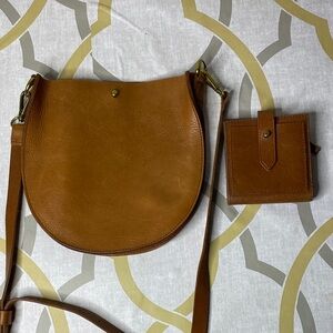 Madewell Transport Saddlebag Small w/ Post Billfold Wallet